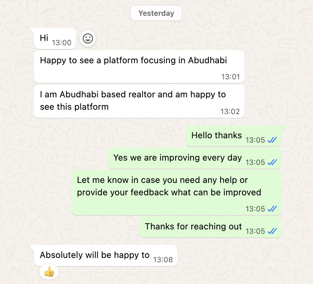 User feedback