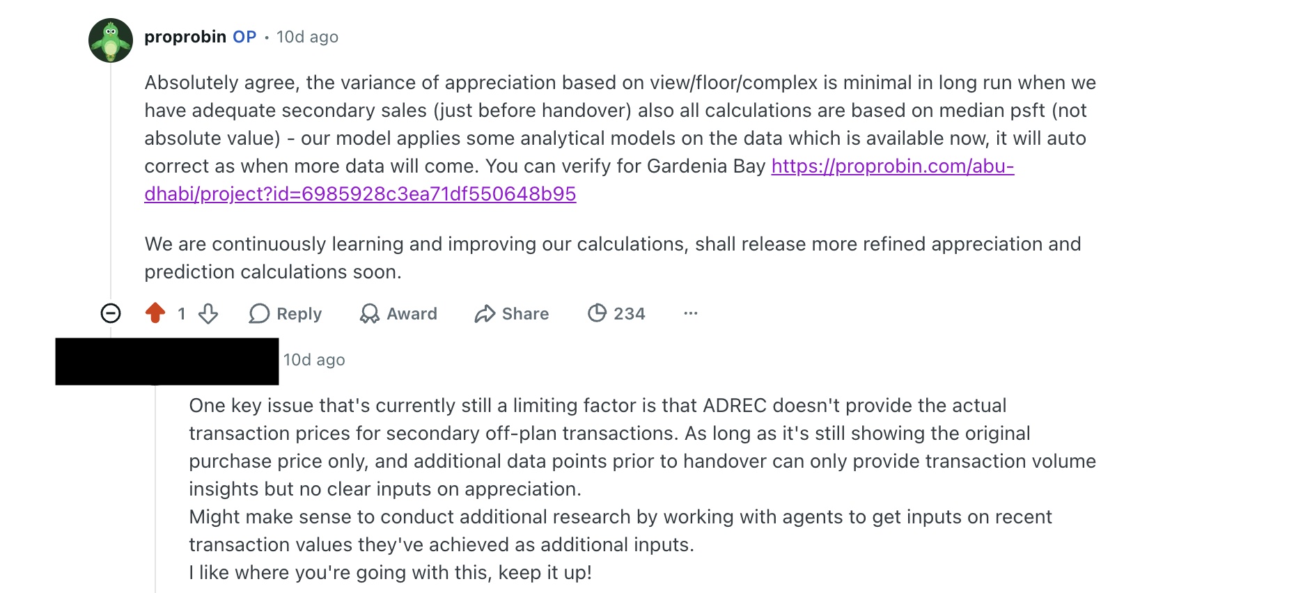 Reddit: Proprobin responds to criticism, constructive ADREC critique