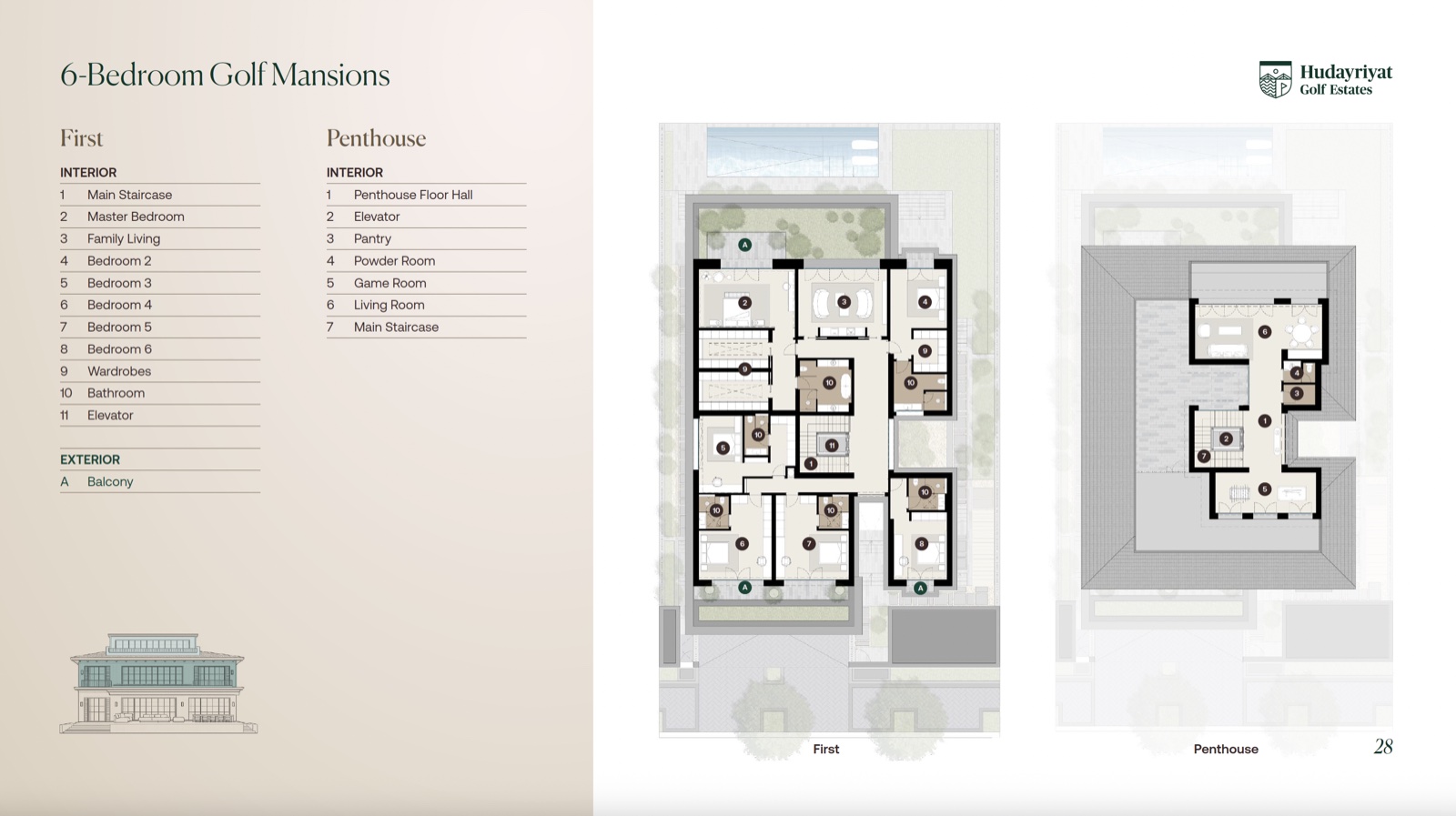 First floor & penthouse